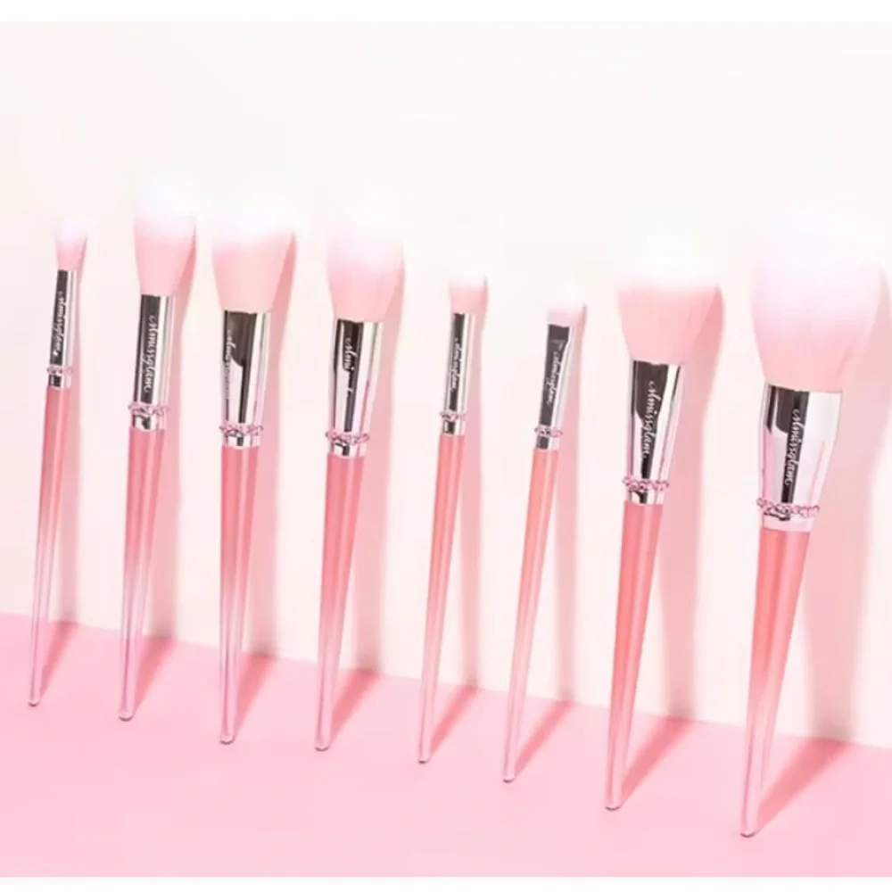 SLMISSGLAM BEAUTY Pink Ombre Brush Set (8)
